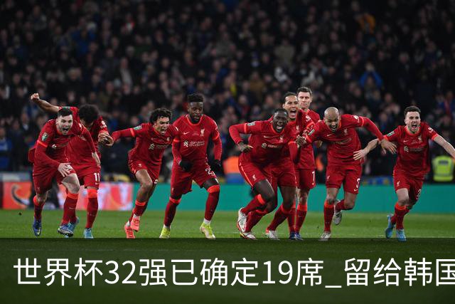 世界杯32强已确定19席 留给韩国队的可能性不多了